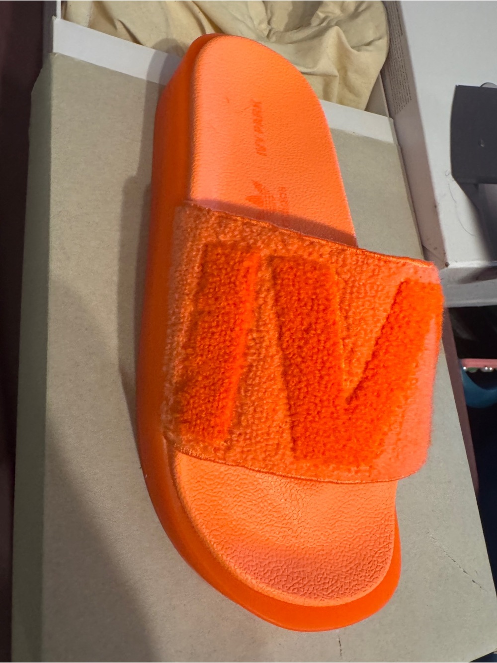 IVY PARK ADIDAS ORANGE SLIDES